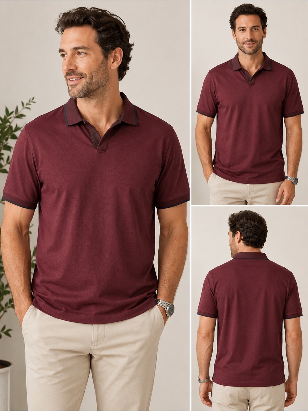 Marc Asher New York Men’s XL Burgundy Polo Shirt NWT Performance Golf Casual